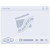 Video Player Skin isolated on white background